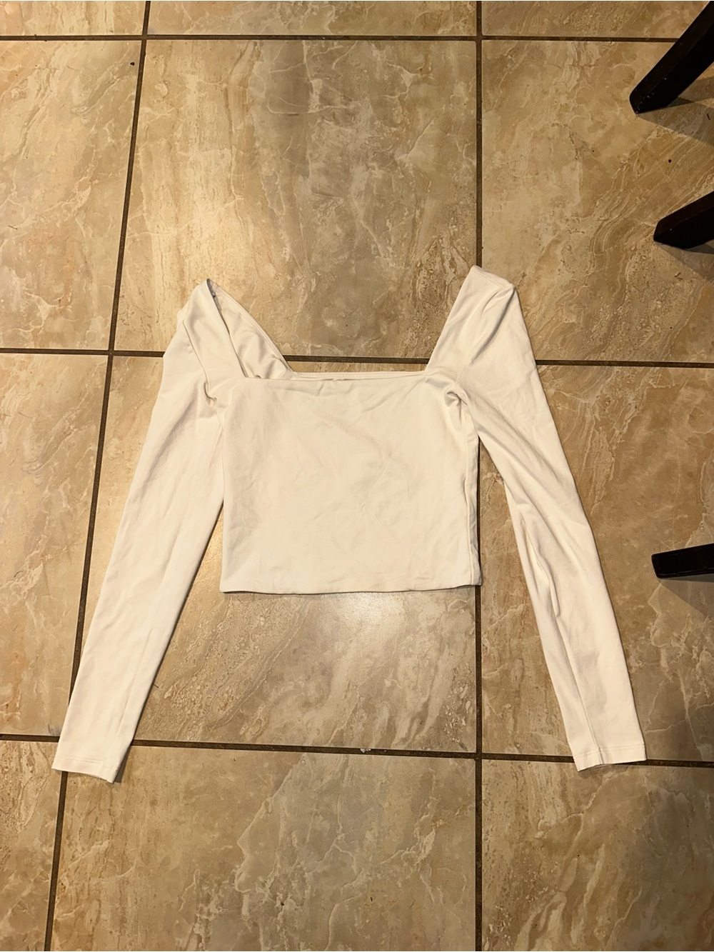 Light Birch Aritzia Babaton Contour Squareneck Long Sleeve top Size S